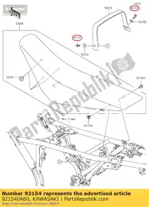 kawasaki 921540460 bout, met flens, 6x16 klx150cbf - Onderkant