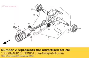 Honda 13000GA6010 crank shaft comp. - Bottom side