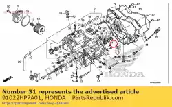 Here you can order the bearing, needle, 16x28x13 from Honda, with part number 91022HP7A01: