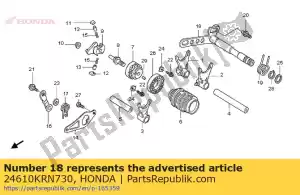 Honda 24610KRN730 spindel comp., versnellingspook - Onderkant