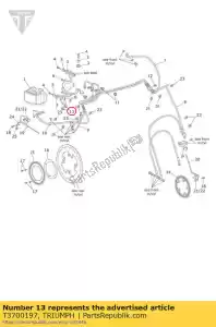 triumph T3700197 clip tuyau 6.5d twin - La partie au fond