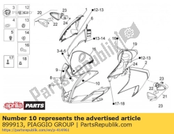 Aprilia 899913, Lh decalque frontal da carenagem, OEM: Aprilia 899913