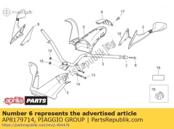 Aprilia AP8179714, Pokrywa, OEM: Aprilia AP8179714