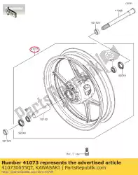 Here you can order the wheel-assy,fr,g. Black kle650ef from Kawasaki, with part number 410730655QT: