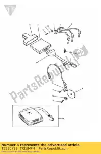 triumph T3330728 parafuso, pan / hd, tx, m5x0,8x16, enc - Lado inferior