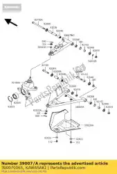 Aqui você pode pedir o arm-susp, fr, lwr, rh kvf650f6f em Kawasaki , com o número da peça 390070065: