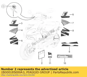 Piaggio Group 1B000185000A3 trimmings kit - Bottom side