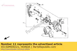 caliper sub assy., l. Fr. Van Honda, met onderdeel nummer 45150MERD21, bestel je hier online: