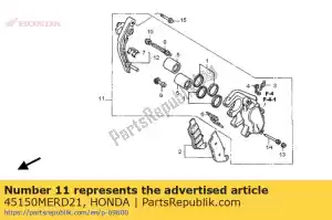 Honda 45150MERD21 caliper sub assy., l. fr. - Onderkant