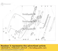 1B006870, Piaggio Group, couverture destra asta destra piaggio zapmd220,  zapmd2200 400 2021 2022, Nouveau