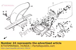 Honda 87505MN4600 mark,tire caution - Bottom side