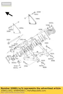 kawasaki 330011562 braço-comp-swing vn800-c1 - Lado inferior