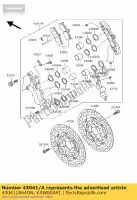 430411864GN, Kawasaki, caliper-assy,fr,rh,si kawasaki vn mean streak 1500, New