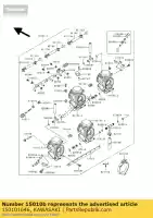 150101646, Kawasaki, carburetor,rh,inside kawasaki zxr  l zx400 r m zxr400 400 , New