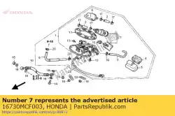 Ici, vous pouvez commander le sous-pompe, carburant auprès de Honda , avec le numéro de pièce 16730MCF003: