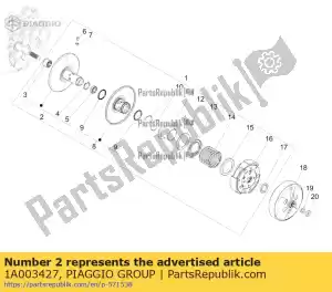 Piaggio Group 1A003427 media polea conducida fija - Lado inferior