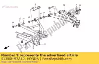 51380HM7A10, Honda, Conjunto de brazo., l. superior honda trx400fw fourtrax foreman 400 , Nuevo