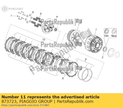 Aprilia 873723, Disco de embreagem acionado, OEM: Aprilia 873723