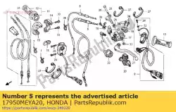 Here you can order the cable comp., hot starter from Honda, with part number 17950MEYA20: