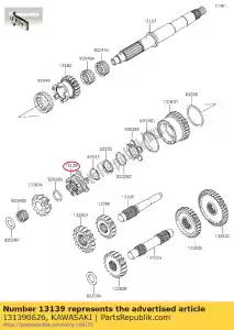 kawasaki 131390626 shifter kvf750gcf - Onderkant