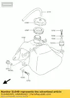 51049S005, Kawasaki, tanque de tapa kawasaki kfx50 50 , Nuevo