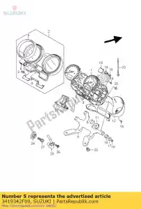 Suzuki 3419342F00 capa, medidor - Lado inferior