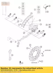 Aqui você pode pedir o colar parafuso eixo dianteiro 03 em KTM , com o número da peça 58509082000: