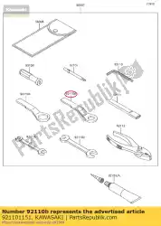 Here you can order the tool-wrench,box end,1 ex500-a2 from Kawasaki, with part number 921101151: