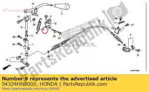 honda 54324HN8000 mola, selecione a alavanca - Lado inferior