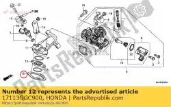 Aquí puede pedir caucho, sello de tubería de pulg. De Honda , con el número de pieza 17113GGC900: