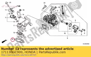 honda 17113GGC900 caucho, sello de tubería de pulg. - Lado inferior