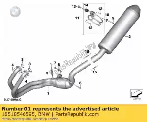 bmw 18518546595 kolektor wydechowy - Dół