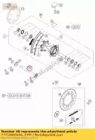 77710085044, KTM, axe de roue cpl. '13 gasgas husqvarna ktm  smr sx xc 125 150 250 300 350 450 2012 2013 2014 2015 2016 2017 2018 2019 2020 2021 2022, Nouveau