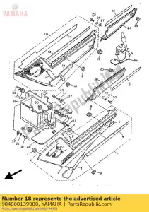 Yamaha 904800139000 grommet(36y) - Bottom side