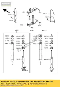 kawasaki 440130166458 tubo-garfo interno, lh, p.sil klx12 - Lado inferior