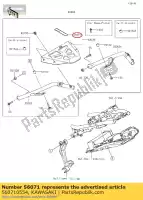 560710554, Kawasaki, label-waarschuwing, carrier lo klz10 kawasaki  klz 650 1000 2015 2016 2017 2018 2019 2020 2021, Nieuw