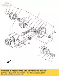 Yamaha 1W7114220100 crank 2 - Bottom side