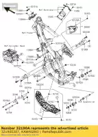 321900387, Kawasaki, motor de soporte, upp, lh kx450e9f kawasaki kx 450 2009 2010, Nuevo