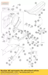 Tutaj możesz zamówić siedzisko czarny / pomara? Czowy 06 od KTM , z numerem części 6300704000004: