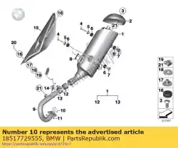 Ici, vous pouvez commander le joint d'échappement auprès de BMW , avec le numéro de pièce 18517729555: