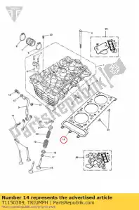 triumph T1150309 cylinder head gasket - Bottom side