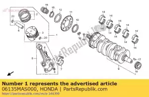 Honda 06135MAS000 kit piston b, std - La partie au fond