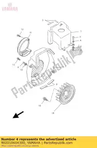 yamaha 902010604300 arandela, placa 6261117600 - Lado inferior