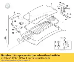 Here you can order the lock plate from BMW, with part number 71607654497: