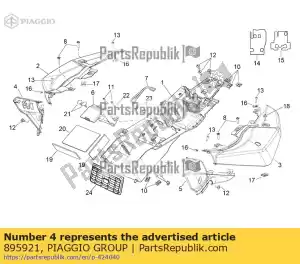 Piaggio Group 895921 panneau latéral droit - La partie au fond