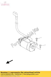 yamaha 1SCH18000100 montaje del motor de arranque - Lado inferior