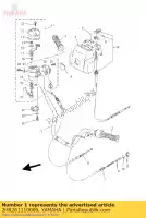 2HR261110000, Yamaha, stuur yamaha yfm 350 600 2000 2001, Nieuw