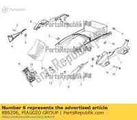 886206, Piaggio Group, Wsparcie rh moto-guzzi stelvio zgulze00, zgulzg00, zgulzu01 1200 2009 2011 2016 2017, Nowy