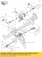 230370373, Kawasaki, señal de montaje de lámpara, fr, rh kawasaki d tracker klx 125 150, Nuevo