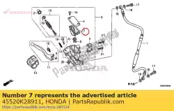 Qui puoi ordinare nessuna descrizione disponibile da Honda , con numero parte 45520K28911: